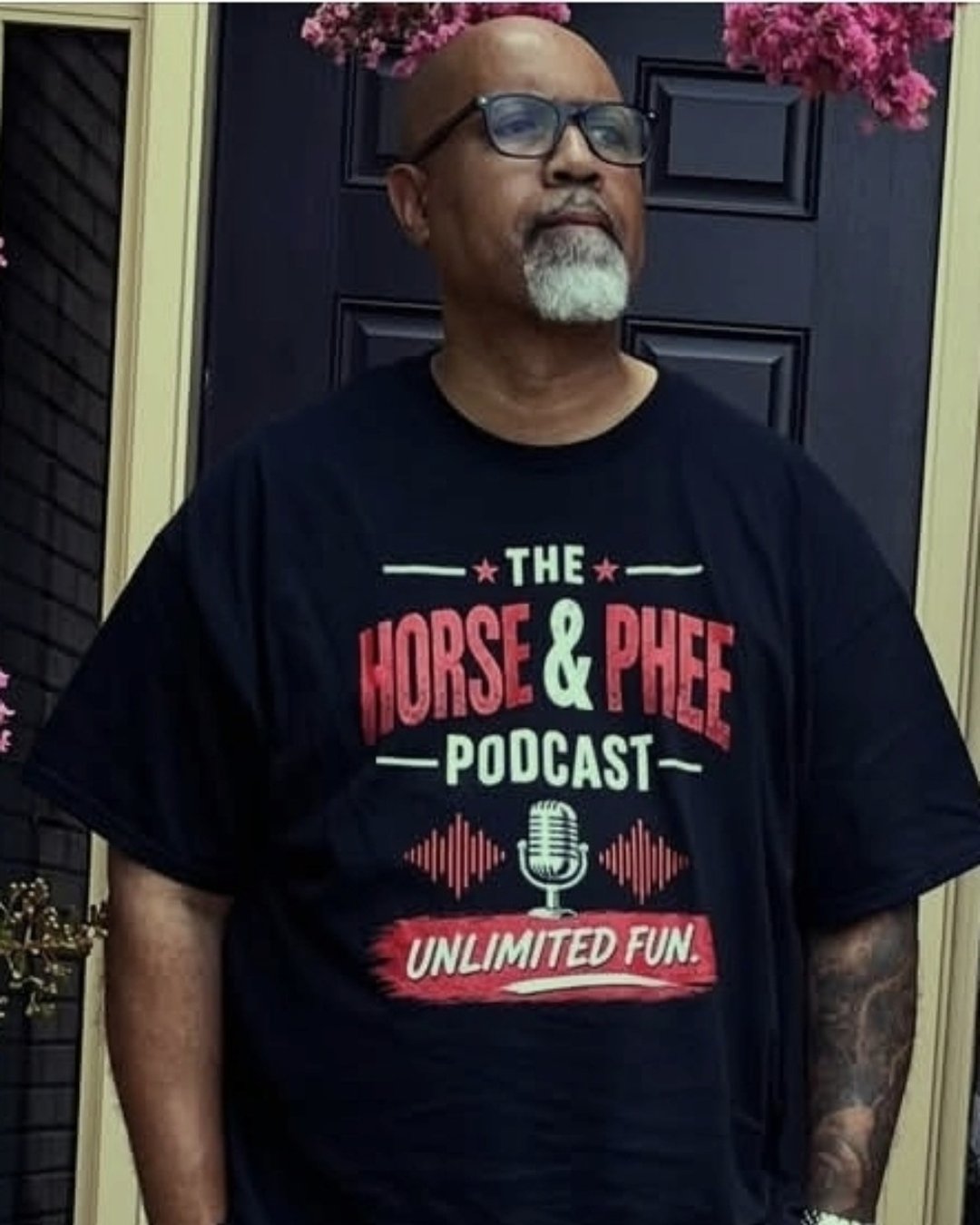 Custom podcast logo t-shirt designed and produced by SmoothDeals.com Creative Studio