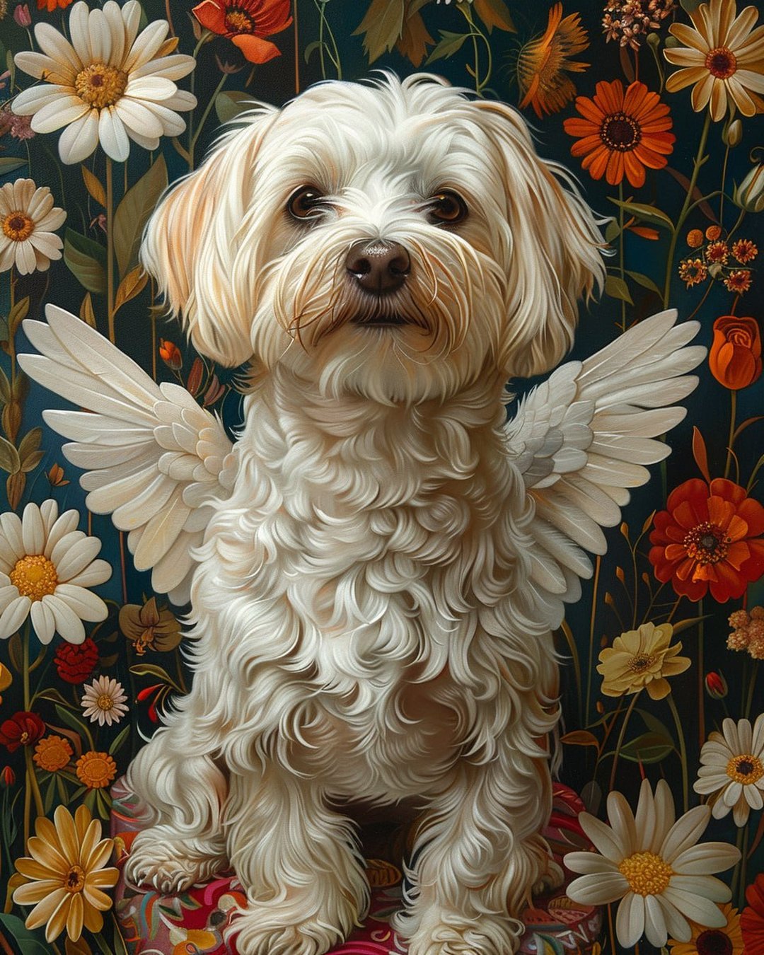 Custom pet portrait memorial artwork created by SmoothDeals.com Creative Studio